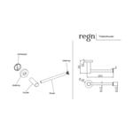 Regn Regn toiletrolhouder zonder klep (met rozet), Chroom - 17006CR