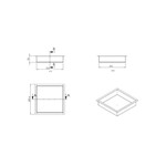 Regn inbouwnis 30 x 30 x 7cm, Geborsteld nikkel - 17007BN Regn Regn inbouwnis 30 x 30 x 7cm, Geborsteld nikkel - 17007BN