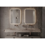 Martens Design Martens Design spiegel met verlichting en verwarming | Vegas | 45x90 cm | Mat Zwart