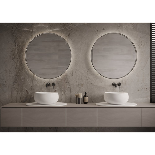 Martens & Meijer spiegel rond met verlichting en verwarming Tyrus | Geborsteld Goud | 100 cm Martens & Meijer Martens & Meijer spiegel rond met verlichting en verwarming Tyrus | Geborsteld Goud | 100 cm