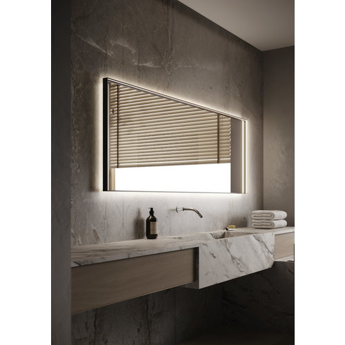 Martens Design Martens Design spiegel rechthoek met verlichting en verwarming | Libanon | 140x70 cm | Brushed goud