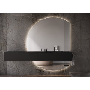 Martens Design spiegel rond met verlichting en verwarming Lapetus Deel 1 160x90 cm