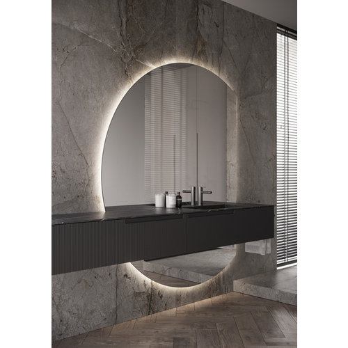 Martens Design Martens Design spiegel rond met verlichting en verwarming Lapetus Deel 2 200x110 cm