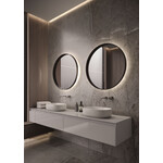 Martens Design Martens Design spiegel rond met verlichting en verwarming Miami Zwart 120cm