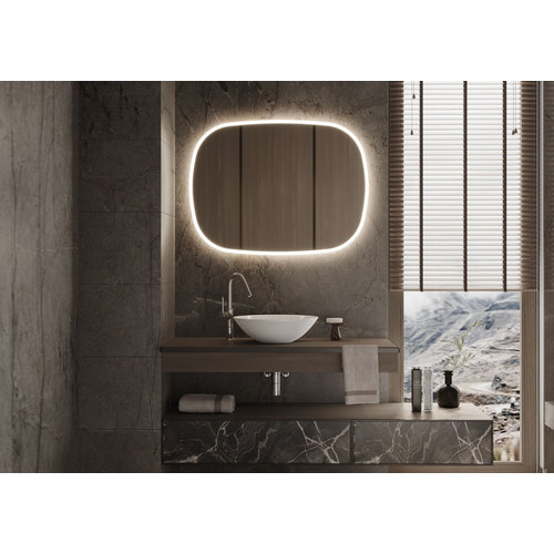 Martens Design Martens Design spiegel met verlichting en verwarming organische design spiegel | Parijs | 80x80 cm