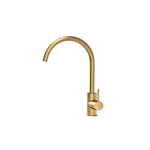 HotBath Cobber Opbouw keukenmengkraan met draaibare U-uitloop Geborsteld messing HotBath HotBath Cobber Opbouw keukenmengkraan met draaibare U-uitloop Geborsteld messing