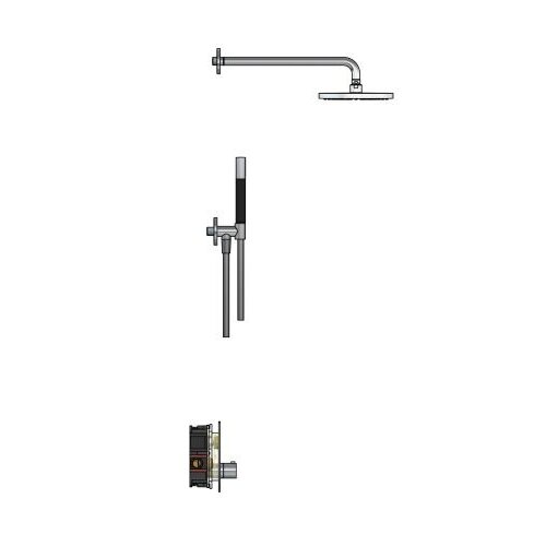 Hotbath Get together Regendoucheset IBS23 | Chroom | 3 Standen Handdouche | 20cm Hoofddouche | Wandarm 35cm | Handdouche met wandhouder HotBath Hotbath Get together Regendoucheset IBS23 | Chroom | 3 Standen Handdouche | 20cm Hoofddouche | Wandarm 35cm | Handdouche met wandhouder