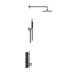 HotBath Hotbath Get together Regendoucheset IBS24 | Chroom | 3 Standen Handdouche | 20cm Hoofddouche | Plafondbuis 15cm | Handdouche met wandhouder