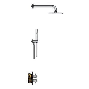 Hotbath Get together Regendoucheset IBS2A | Chroom | 3 Standen Handdouche | 30cm Hoofddouche | Plafondbuis 30cm | Handdouche met glijstang