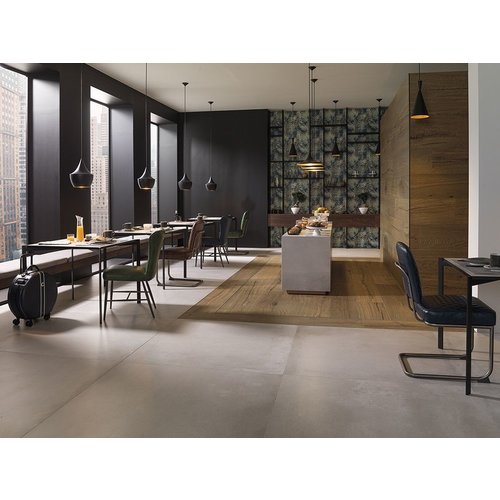 Porcelanosa Harlem Acero Antislip Vloertegel - 120x120 cm Porcelanosa Porcelanosa Harlem Acero Antislip Vloertegel - 120x120 cm