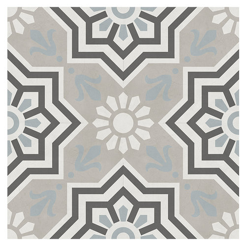 Sartoria Decorata 10 mat vloertegel 15x15cm Sartoria Sartoria Decorata 10 mat vloertegel 15x15cm