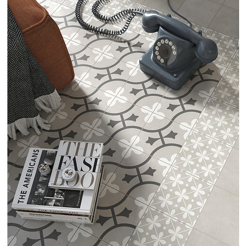 Sartoria Decorata grigio mat vloertegel 15x15cm Sartoria Sartoria Decorata grigio mat vloertegel 15x15cm