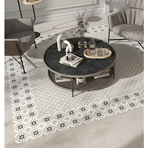 Sartoria Decorata grigio mat vloertegel 15x15cm Sartoria Sartoria Decorata grigio mat vloertegel 15x15cm