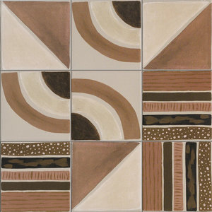 Sartoria Genesi terra browns decor mix vloertegel 15x15cm