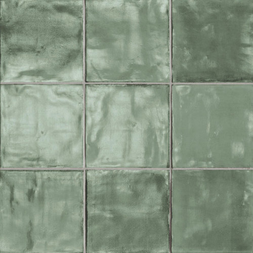 Sartoria Tsquare mint tea glossy wandtegel 15x15cm Sartoria Sartoria Tsquare mint tea glossy wandtegel 15x15cm