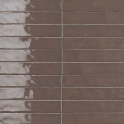 Sartoria Vernici hot mocha glossy wandtegel 5x25cm Sartoria Sartoria Vernici hot mocha glossy wandtegel 5x25cm