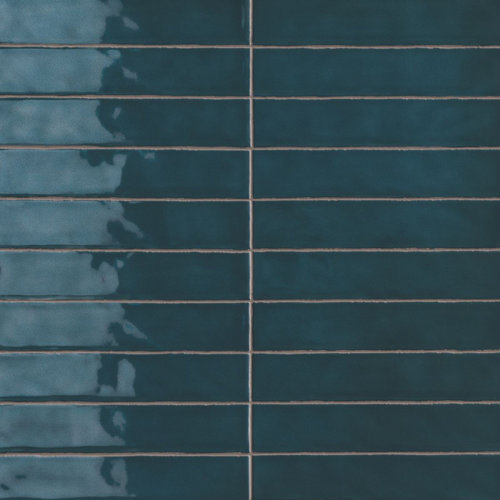 Sartoria Vernici posh blue glossy wandtegel 5x25cm Sartoria Sartoria Vernici posh blue glossy wandtegel 5x25cm