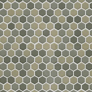 L'antic Colonial Glaze hexagon greys mat 29.6 x 30 cm