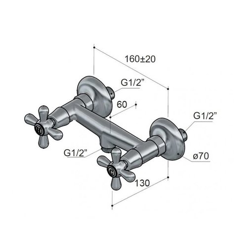 HotBath HotBath Amice Opbouw douchemengkraan Chroom A033CR