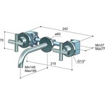 HotBath HotBath Chap wastafelmengkraan inbouw C005 Geborsteld nikkel