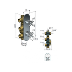 HotBath HotBath Chap Inbouw Douchethermostaat Chroom C052CR