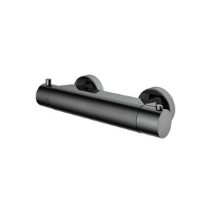 HotBath HotBath Cobber Thermostatische Douchemengkraan met 1/2" onderaansluiting Zwart chroom B008BK HotBath Cobber Thermostatische Douchemengkraan met 1/2" onderaansluiting Zwart chroom B008BK