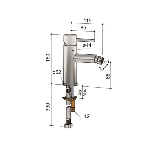 HotBath HotBath Buddy bidetmengkraan 018 Chroom