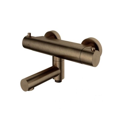 HotBath Buddy thermostatische badmengkraan met wegdraaibare uitloop omstel uitloop verouderd messing HotBath HotBath Buddy thermostatische badmengkraan met wegdraaibare uitloop omstel uitloop verouderd messing