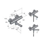 HotBath HotBath Buddy thermostatische badmengkraan met wegdraaibare uitloop omstel uitloop Geborsteld messing