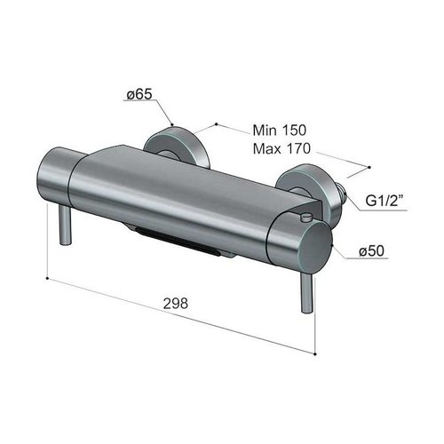 HotBath HotBath Buddy/Buddy thermostatische badmengkraan met cascade uitloop Geborsteld koper PVD