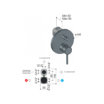 HotBath HotBath Buddy Inbouw Douchemengkraan Geborsteld nikkel B032GN