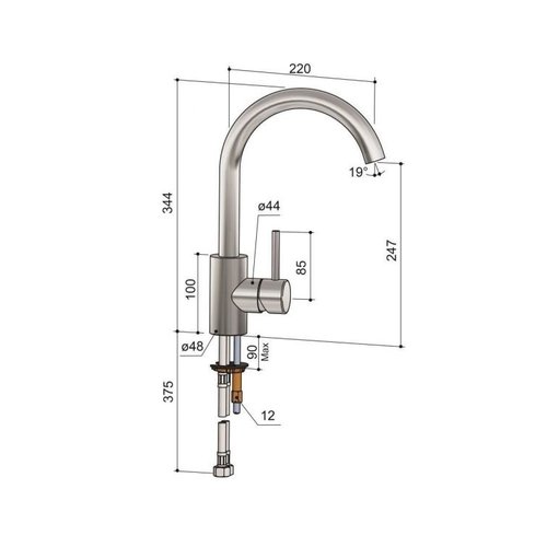 HotBath HotBath Buddy keukenmengkraan B040 Chroom