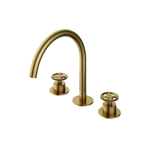 HotBath Cobber @work inbouw wastafelmengkraan Geborsteld messing pvd HotBath HotBath Cobber @work inbouw wastafelmengkraan Geborsteld messing pvd