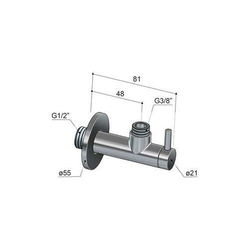 HotBath HotBath Pal hoekstopkraan rond met filter 1/2" Geborsteld Koper P2002BC