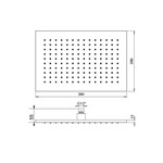 HotBath HotBath Mate opbouw hoofddouche rechthoekig 26x39 cm Geborsteld nikkel M112GN