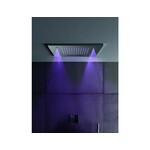 HotBath HotBath Mate inbouwhoofddouche vierkant 50x50cm met cascade en spray inclusief LED verlichting nikkel Geborsteld