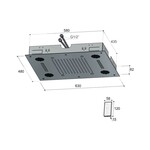 HotBath Mate inbouw hoofddouche 48x63cm rechthoek met spray LED verlichting nikkel Geborsteld HotBath HotBath Mate inbouw hoofddouche 48x63cm rechthoek met spray LED verlichting nikkel Geborsteld