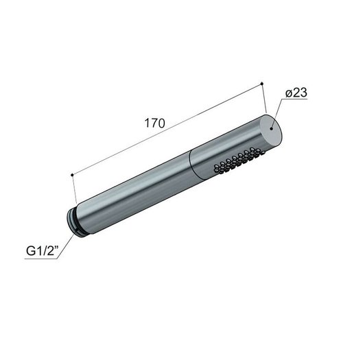 HotBath Mate staafhanddouche messing Chroom HotBath HotBath Mate staafhanddouche messing Chroom