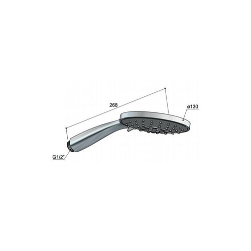 HotBath HotBath Mate handdouche met 3 standen 23cm 13cm ABS kunststof waterbesparend nikkel Geborsteld