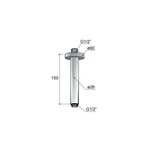 HotBath HotBath Mate plafondarm rond 15cm nikkel Geborsteld