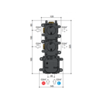 HotBath HotBath Mate High Flow inbouwdeel met 2 stopkranen MHF002