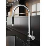 HotBath Fellow keukenmengkraan met draaibare uitloop en uittrekbare handdouche Geborsteld nikkel HotBath HotBath Fellow keukenmengkraan met draaibare uitloop en uittrekbare handdouche Geborsteld nikkel