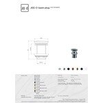 JEE-O Wastafelplug niet afsluitbaar - 001-0015 | mat goud JEE-O JEE-O Wastafelplug niet afsluitbaar - 001-0015 | mat goud