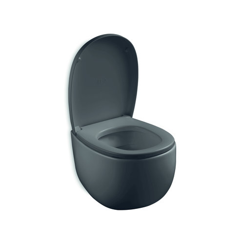 JEE-O JEE-O toilet randloos met soft close en quick release zitting Mat zwart - 007-1003