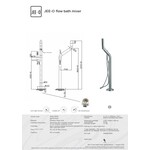 JEE-O JEE-O Flow Vrijstaande badmengkraan met handdouche geborsteld rvs - 500-3010