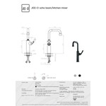 JEE-O JEE-O Soho Opbouw wastafelkraan met progressieve cartridge Geborsteld RVS - 700-1752