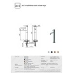 JEE-O JEE-O Slimline Opbouw wastafelkraan met éénngreepsmengkraan geborsteld rvs - 800-1750