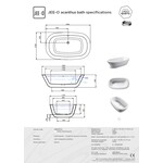 JEE-O JEE-O Pure Acanthus vrijstaand bad mat wit - SBM033