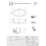 JEE-O Pure Maya vrijstaand bad mat wit - SBM040 JEE-O JEE-O Pure Maya vrijstaand bad mat wit - SBM040