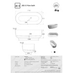 JEE-O Flow Vrijstaand Bad SBM069-Mat Wit | Wit JEE-O JEE-O Flow Vrijstaand Bad SBM069-Mat Wit | Wit